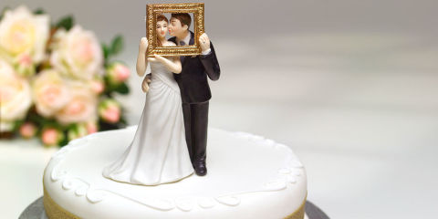 boda novios divorcios pareja tarta