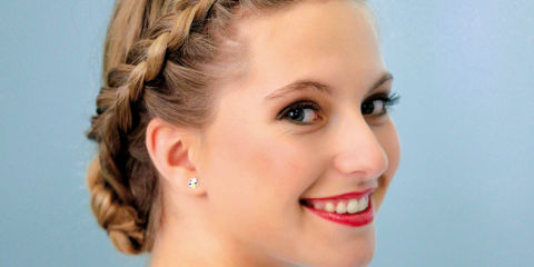 trenza corona recogido